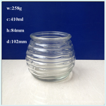 Round Shaped 410ml Glass Candle Jars